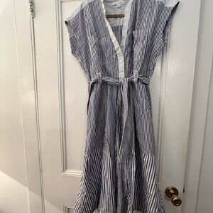Striped Blue and White Women's Dress